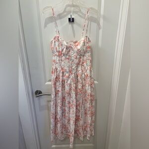 NWT Jessica Simpson Floral corset style Spaghetti Strap Midi Sundress- XL